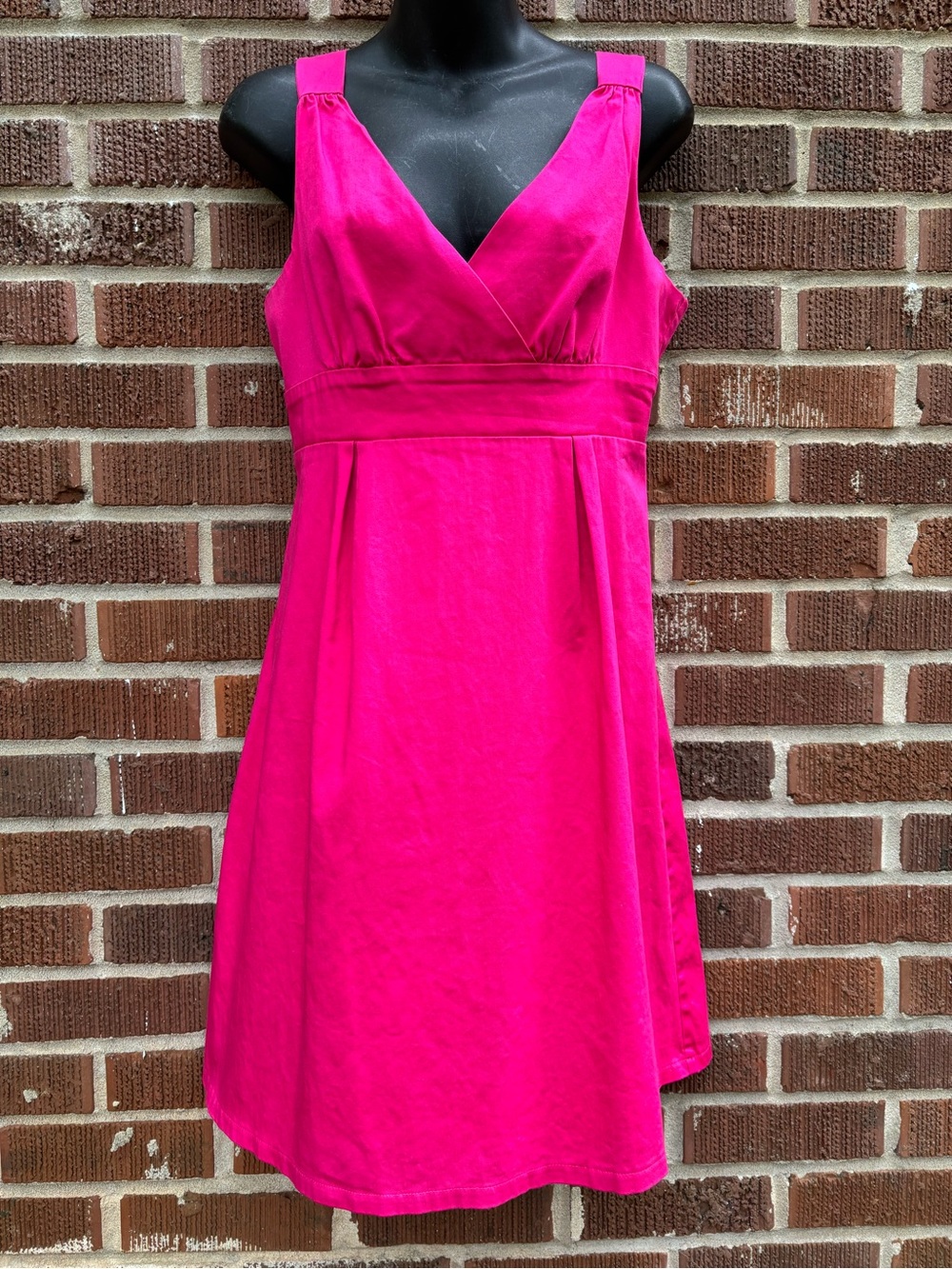 Mossimo Womens Size 8 Cotton Knee Length Lined Sheath Sleeveless Pink Dress